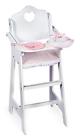 01013 Badger Basket White Doll High Chair With Plate 714547244123