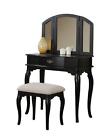 021032164263 Bobkona Jaden Collection Vanity Set With Stool Black