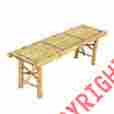 03951 Bamboo Coffee Table Best Choice Products Natural Garden Bench Portable Indoors Outdoors Elegant Art 791435503951