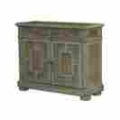 090-703 Hammary Hidden Treasures Door Cabinet In Distressed Blue