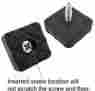 12pcs Sk-pn-tool-8926965 Tools Supply Qy Black Square Shape Rubber Non Slip Skid Feet Pad Desk Chair Sofa