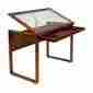 13280 971478354431 Studio Designs Ponderosa Glass Topped Table In Sonoma Brown