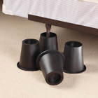 1652s Silver Star Brands Set Of Black Bed Elevators Each Supports 1652s Silver Star Brands Set Of Black Bed Elevators Each Supports
