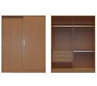 2-117051111951 Manhattan Comfort Chelsea Double Basic Wardrobe With Drawers And 2-117051111951 Manhattan Comfort Chelsea Double Basic Wardrobe With Drawers And