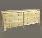 200039 Rustic Natural Cedar Handcrafted Six Drawer Dresser Furniture 767383313461