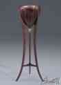 20901 Tall Regency Design Bucket Brass Mahogany Planter Stand