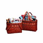 20917 The Renovators Supply Magazine Rack Two Wood Baskets 096962388652 20917 The Renovators Supply Magazine Rack Two Wood Baskets 096962388652