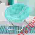 78485754462 225lbs Wk659841 Your Zone Saucer Wide Chair Spiker Faux Fur Collapsible Metal Frame Aqua Wind 78485754462 225lbs Wk659841 Your Zone Saucer Wide Chair Spiker Faux Fur Collapsible Metal Frame Aqua Wind