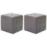 249261 Vidaxl Pouffe Pcs Gray Faux Leather 8719883577074