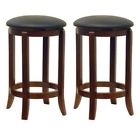24inch Assembled Swivel Stool Set Leather Faux 2 24inch Assembled Swivel Stool Set Leather Faux 2