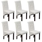 272114 Vidaxl Modern White Dining Side Chairs Tufted Scroll 8718475952718 272114 Vidaxl Modern White Dining Side Chairs Tufted Scroll 8718475952718