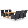 3068841 Vidaxl Piece Patio Dining Set Dark Gray 720286337127 3068841 Vidaxl Piece Patio Dining Set Dark Gray 720286337127