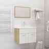 3070870 Vidaxl Bathroom Furniture Set White And Sonoma Oak 720286371107 3070870 Vidaxl Bathroom Furniture Set White And Sonoma Oak 720286371107