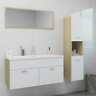 3070987 Vidaxl Bathroom Furniture Set White And Sonoma Oak 720286372272