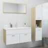 3071158 Vidaxl Bathroom Furniture Set White And Sonoma Oak 720286373989 3071158 Vidaxl Bathroom Furniture Set White And Sonoma Oak 720286373989