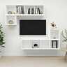 3079808 Vidaxl Piece Tv Cabinet Set White Chipboard 720286591116 3079808 Vidaxl Piece Tv Cabinet Set White Chipboard 720286591116