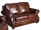 Sk-7020-brn-2 3184846 Loveseat Rubbed Id Karington Hand Leather