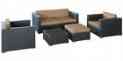 3283118 Set Id Mocha 5-pc Espresso Seating Outdoor Wicker