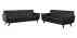 3346469 Set Room 2-pc Black Leather Id Living