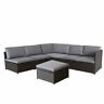 34738894 Northlight Savannah Resin Wicker Patio Modular Sectional Cushions 195583592223