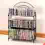 350416 Media Storage Rack Mk 3 Tier Metal Wire Cd Dvd Display Organizer Shelf Living Room