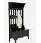 35179 Ws365 Antique Hall Tree Entryway Bench Storage Coat Hat Rack Wooden Seat Furniture New 748613035179