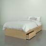 373905 Nexera Twin Size Storage Platform Bed With Natural 687174986301