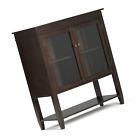 3axccrl-05 Simpli Home Carlton Solid Wood Medium Storage Cabinet 840469016583