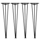 3s-b2034 Heavy Duty Hairpin Legs Set Of Table Satin Black