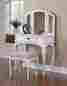 4069 Greenmarket Gmpd 51h Classic Design Antique Looking Vanity With Bench Set-white Finish 4069 Greenmarket Gmpd 51h Classic Design Antique Looking Vanity With Bench Set-white Finish