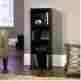412305 Mainstays Multimedia Storage Tower Black Oak Finish 042666109024