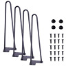 43308-5245 Te Deum Satin Black Hairpin Legs Set Of 689550095744 43308-5245 Te Deum Satin Black Hairpin Legs Set Of 689550095744