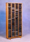 4409 Wood Shed Multimedia Storage Tower Cabinet Cd Dvd Wall Rack Organizer Media Oak New 733281107983