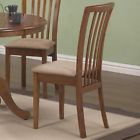 4433 2 Dining Room Chairs Set Of Microfiber Fabric Dark Oak Finish Home Furniture 0672587434433