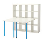 491.336.16 Ikea Kallax Workstation White Blue