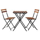 498.984.16 Ikea Tarno Set Of Table Chairs Outdoor Black Acacia Stained 498.984.16 Ikea Tarno Set Of Table Chairs Outdoor Black Acacia Stained