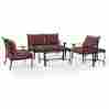 50048 Crosley Furniture Portofino Cast Aluminum 5 Piece Conversation Set In Sangria Home Garden 796526050048 50048 Crosley Furniture Portofino Cast Aluminum 5 Piece Conversation Set In Sangria Home Garden 796526050048
