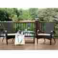 50185 Furniture Of America Patio Chair Riley Espresso Wicker Inspired Home Garden Set 6 50185 Furniture Of America Patio Chair Riley Espresso Wicker Inspired Home Garden Set 6