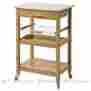 50651 Boraamind.kitchencarts Kitchen Furniture Home Boraam Aya Bamboo Cart W Stainless Steel Top Wheel Draw 781761471185