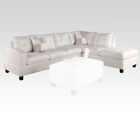 51175 51176 Acme Kiva Facing Sectional Sofa In White 51175 51176 Acme Kiva Facing Sectional Sofa In White