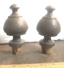 55143f-85 Pair Of Wood Grain Plastic Bed Post Tops Or Nos 55143f-85 Pair Of Wood Grain Plastic Bed Post Tops Or Nos