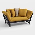 556668 Cost Plus World Market Mustard And Stone Studio Day Sofa 556668 Cost Plus World Market Mustard And Stone Studio Day Sofa