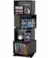 58463 Atlantic Spinning Media Tower Storage Books Rack Rotating Cube Dvd Cd Orgazizer Wood New 031742358463