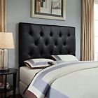 Ds-8624-270 6 Faux Id Hunter Pulaski 3176858 Headboard Dark Leather Tufted Br 0-6