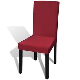 130379 6 Pcs Bordeaux Straight Stretchable Chair Cover 130379 6 Pcs Bordeaux Straight Stretchable Chair Cover