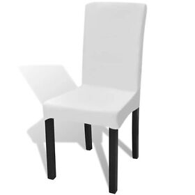 130377 6 Pcs White Straight Stretchable Chair Cover 130377 6 Pcs White Straight Stretchable Chair Cover
