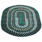 64238 The Renovators Supply Oval Area Rug Blue Nylon 096962397333
