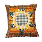 64566 The Renovators Supply Cotton Pillow Yellow Multi Sunflower 096962398453