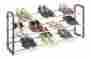 6579-1975 Deluxe Tier Expandable Faux Leather Shoe Rack
