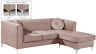 660pink-sectional Meridian Furniture Eliana Velvet Reversible Sectional In Pink 660pink-sectional Meridian Furniture Eliana Velvet Reversible Sectional In Pink